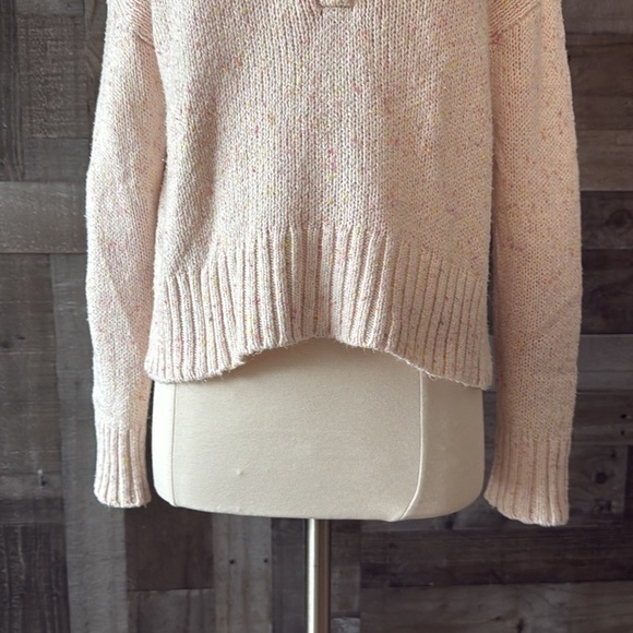 American Eagle peach rainbow knit sweater xsmall pastel hyper feminine academia - Picture 4 of 12